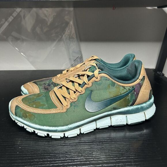 Nike Free 5.0 Liberty Of London Women's Size 10 Running Shoes Sneakers Green - Picture 7 of 14